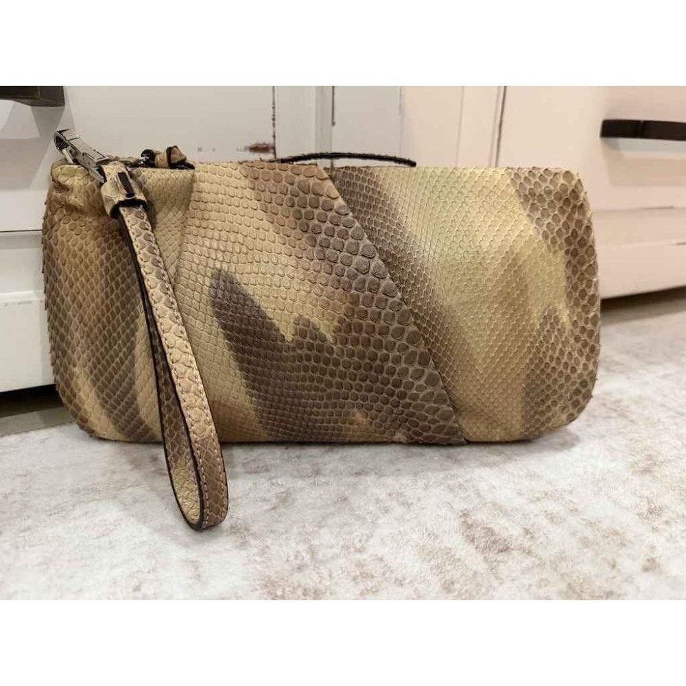 Laurent Effel St Barth Genuine Python Snakeskin Clutch